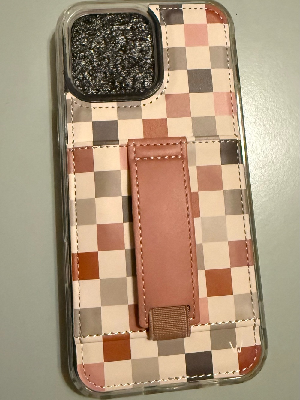Walli Cases 3 in 1 Coastal Check IPhone 16 Pro Max Case with Wallet & Hand Strap